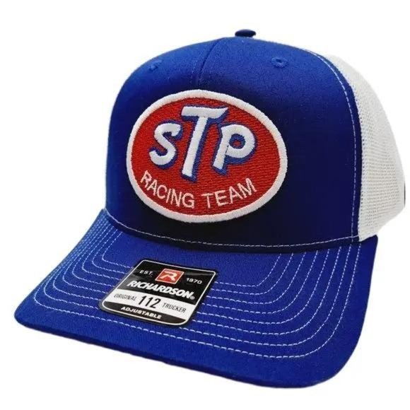 Retro Vintage STP Racing Team Richardson 112 Trucker Mesh Snapback Cap Hat Mech main image 4